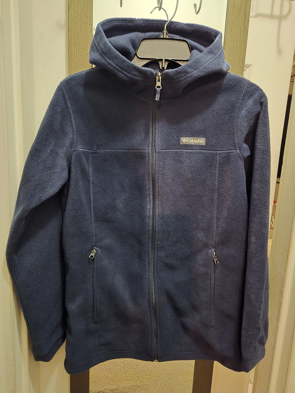 Youth Columbia Navy Blue Fleece Jacket with Hood